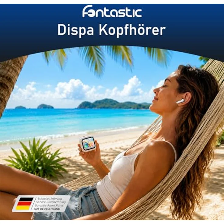 Fontastic In-Ear Kopfhörer DISPA+ Smart Case, schwarz, True Wireless mit ANC- und ENC-Technologie – Bild 2