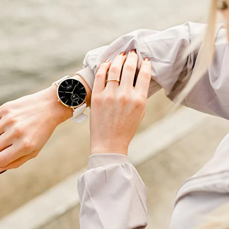 XCOAST Damen Smartwatch SIONA 2, iOS&Android, brilliantes AMOLED Display, Ultra flach, wasserdicht, Blutdruck, Blutsauerstoff, Herzfrequenz, Schlaf, Galerie – Bild 4