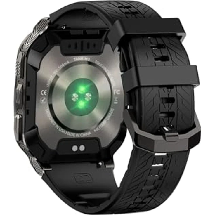 KOSPET Tank M3, Smart Watch 49 mm mit Bluetooth Calling, IP69K wasserdicht und 170+ Sportmodi - Schwarz – Bild 4