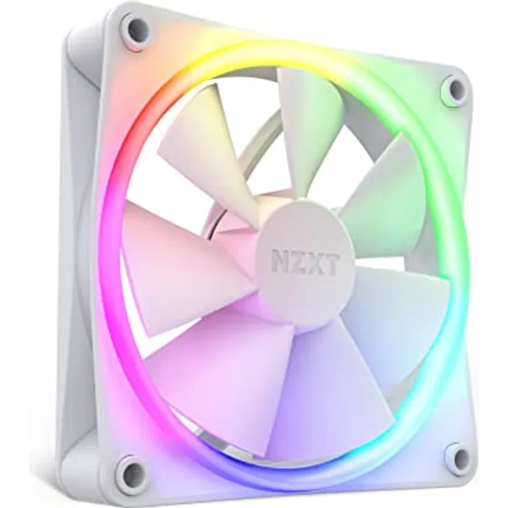 Nzxt F120 RGB Fans - RF-R12SF-W1 - Erweiterte Anpassung der RGB-Beleuchtung – Flüsterleise Kühlung – Single (RGB-Lüfter und Controller ERFORDERLICH & Nicht ENTHALTEN) -120mm-Lüfter – White