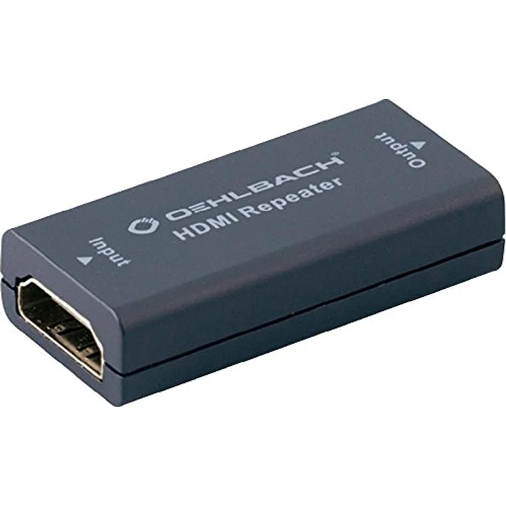 Oehlbach HS-Repeater | Passiver HDMI Repeater & Verstärker | UltraHD, 4K, 3D, HDCP & 1080p Support schwarz - Preisvergleich – Bild 2