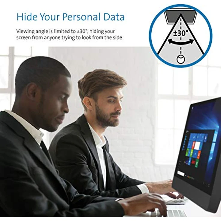 Kensington Blickschutzfilter für Monitore 22 Zoll, 16:10, DSGVO-konform, mit Blaulichtfilter und Blendschutz, inkl. Reinigungstuch, 626483 – Bild 2