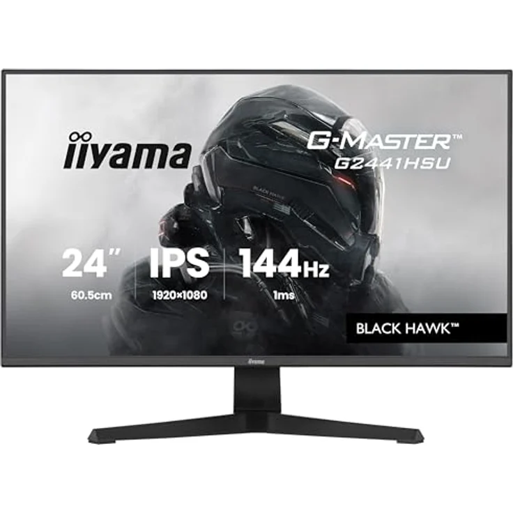 iiyama G-Master Black Hawk G2441HSU-B1, 23,8" Full-HD Gaming Monitor mit 144Hz, 1ms Reaktionszeit, FreeSync, schwarz – Bild 2