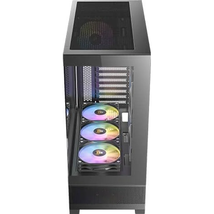 Antec CX700 ARGB Noir, PC Gehäuse mit 270° Panoramablick, fünf RGB-Lüftern und wassergekühlter Unterstützung, Schwarz – Bild 2