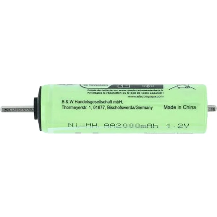 vhbw 2X Akku für Panasonic ES-7035, NiMH Hochleistungsakku mit 2000 mAh und Kurzschlussschutz – Bild 4