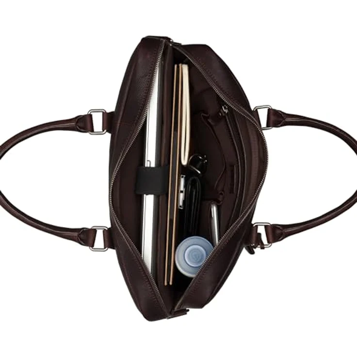 Burkely Antique Avery Aktentasche, 40 cm Leder mit Laptopfach, braun – Bild 5