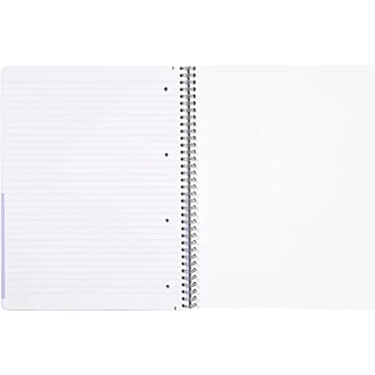 CLAIREFONTAINE Notizblock Collegeblock Duobook A4+, 80 Blatt, 90g/qm, kariert/liniert, blau/rot – Bild 4
