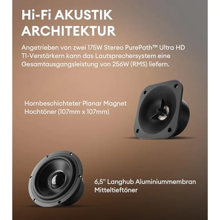 Edifier S3000MKII Aktives Bluetooth Bücherregal-Lautsprechersystem 2.0, 256W RMS, Hi-Res Audio HiFi Sound mit DSP, Connect APP – Bild 4