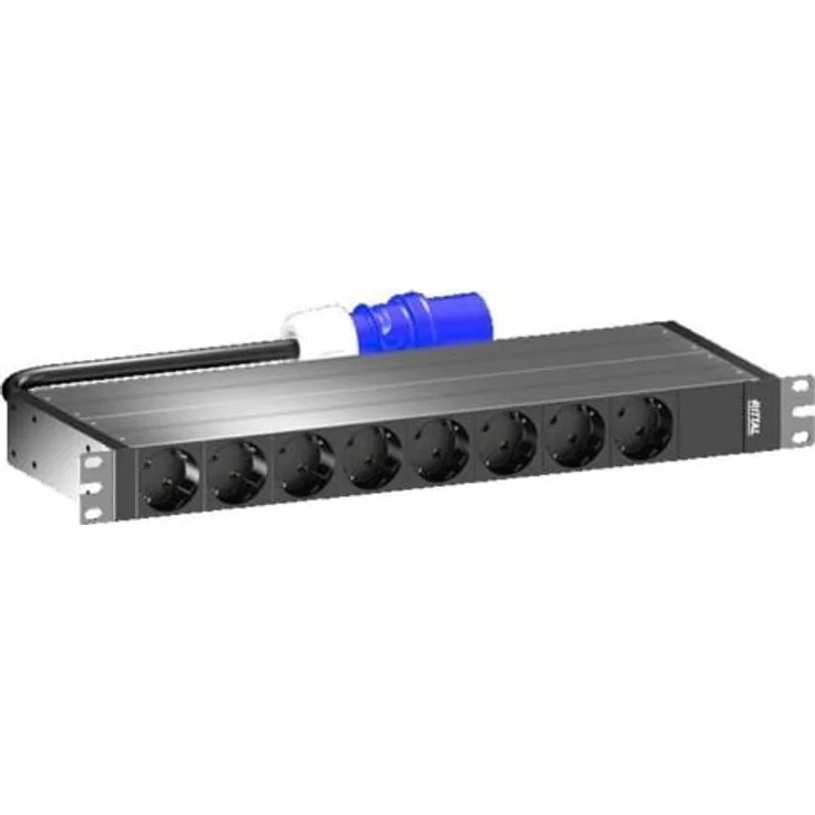 Rittal Steckdosenleiste PDU Basic inkl. 1P CEE 4xCEE7/3 Schuko (8-fach, CEE 7/3, 3 m)
