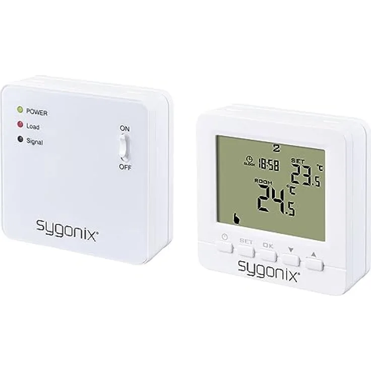 Sygonix Funk-Raumthermostat Aufputz Wochenprogramm 1 bis 70 °C