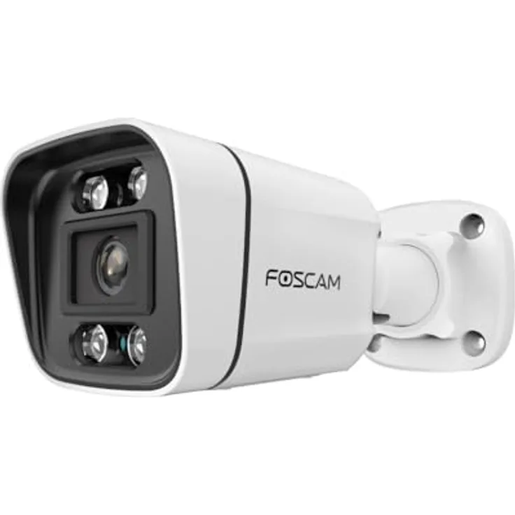Foscam V5EP-W Überwachungskamera, 5MP PoE IP Kamera mit Aluminium-Gehäuse, IP66, Zwei-Wege-Audio, Nachtsicht