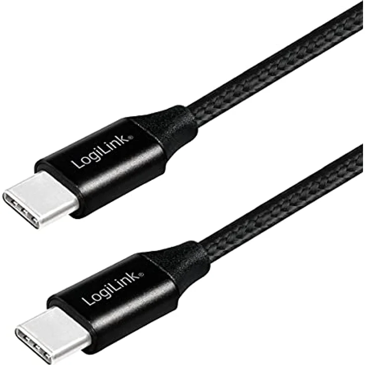USB 2.0 Anschlusskabel, USB (Typ C) zu USB (Typ C) schwarz, 0,3m – Bild 2