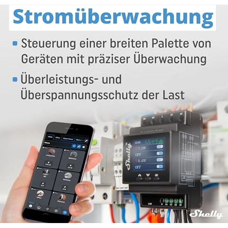 Shelly 4PRO PM 4-Fach Relais WLAN Bluetooth – Bild 4