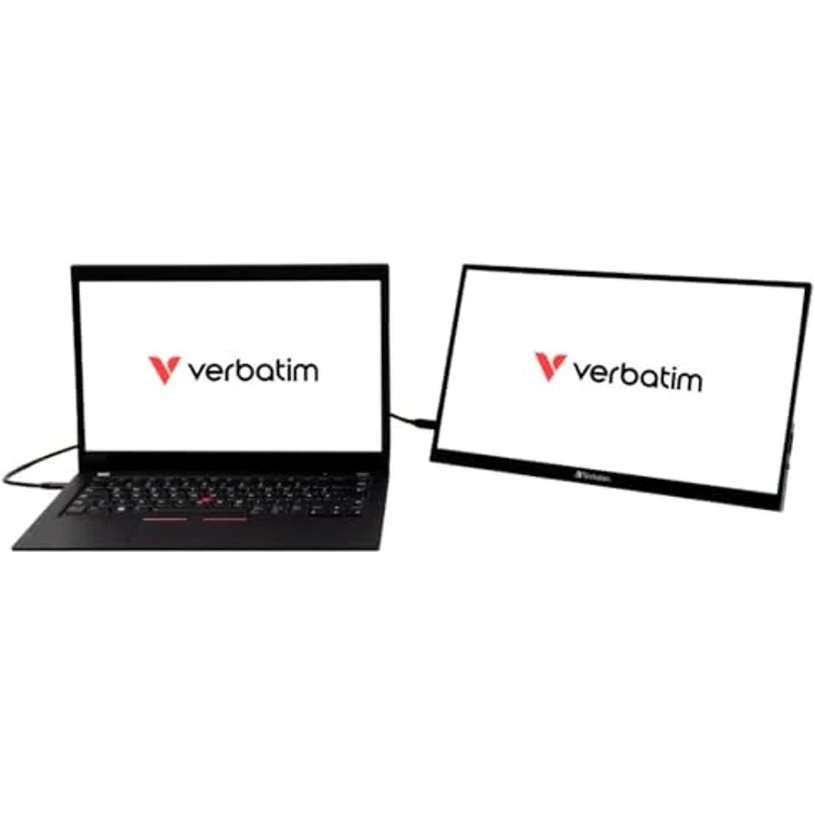 Verbatim Portable Touchscreen Monitor 4K, mobiler 15,6" Bildschirm, tragbarer HRD Screen für Laptop, Tablet, Smartphone, PS5 oder Nintendo Switch mit USB-C- und HDMI-Anschluss, schwarz – Bild 2