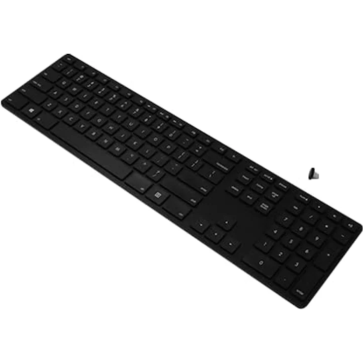 Matias Kabellos Tastatur, Wireless USB-C Aluminium, QWERTZ Schwarz, AES-128-Bit-Verschlüsselung, langer Akku – Bild 2