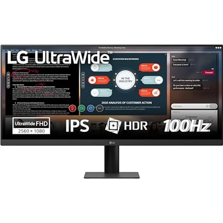LG UltraWide 29U511A-B.AEU, 29 Zoll Ultrawide PC-Monitor mit IPS-Panel, UWFHD Auflösung (2560 x 1080), 100 Hz, sRGB 99%, neigbar – Bild 1