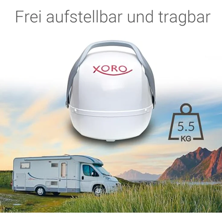 Xoro MPA 38 Vollautomatische Mobile Satelliten-Antenne (Twin-LNB) weiß – Bild 4