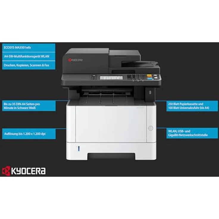 Kyocera ECOSYS MA3501wfx/Plus, Multifunktionsdrucker Laser A4 mit schneller Leistung und intuitiver Bedienung – Bild 3