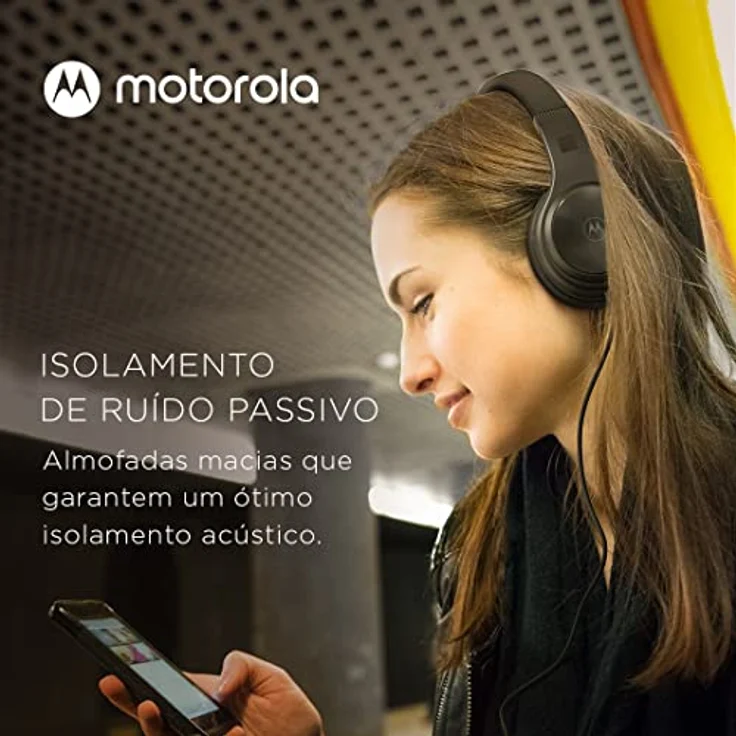 Motorola Sound Moto XT120 - Kopfhörer mit Kabel - Over-Ear-Kopfhörer - 120 cm Kabel - Faltbares Design - Passive Geräuschisolierung - Schwarz – Bild 4