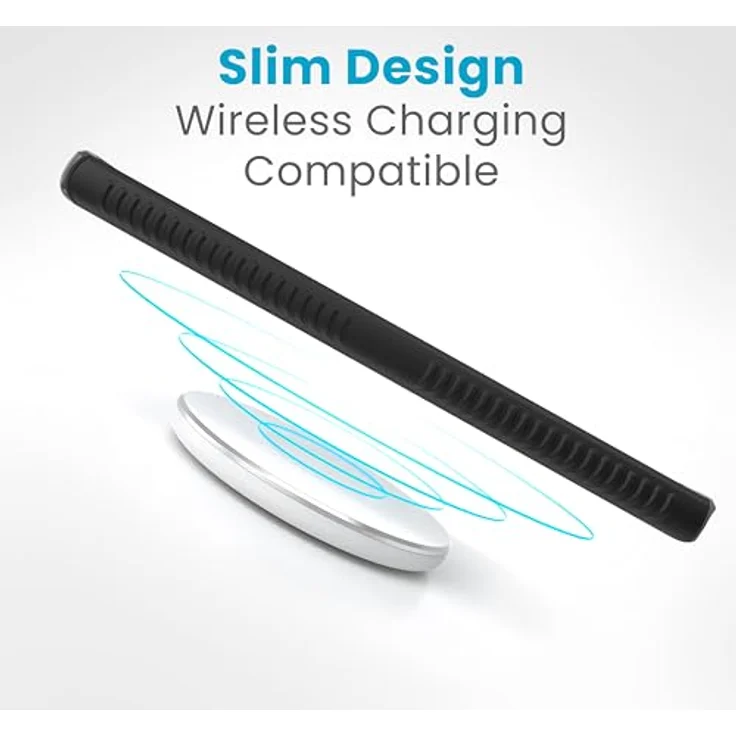 Speck Presidio 2 Grip Schutzhülle für Samsung Galaxy S24 Ultra, fall- und kameraschutz, stoßdämpfend, kabelloses Laden, hygienische Oberfläche, schwarz – Bild 5