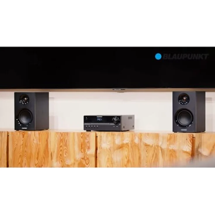 Blaupunkt BLAUPUNKT MS55SUB Micro Receiver, 2 x 30 W RMS, schwarz, mit HDMI ARC, Bluetooth, CD-Player, USB-Anschluss, Fernbedienung – Bild 2