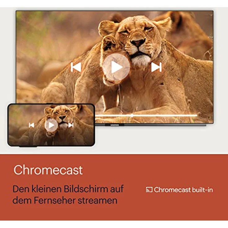 GRUNDIG 55 VOE 73 Fernseher 55 Zoll (139 cm) LED TV, Android 9 TV, 4K UHD, Dolby Digital, HDR10, Micro Dimming Engine, Chromecast Built-in, Bluetooth, Smart TV, Schwarz – Bild 2