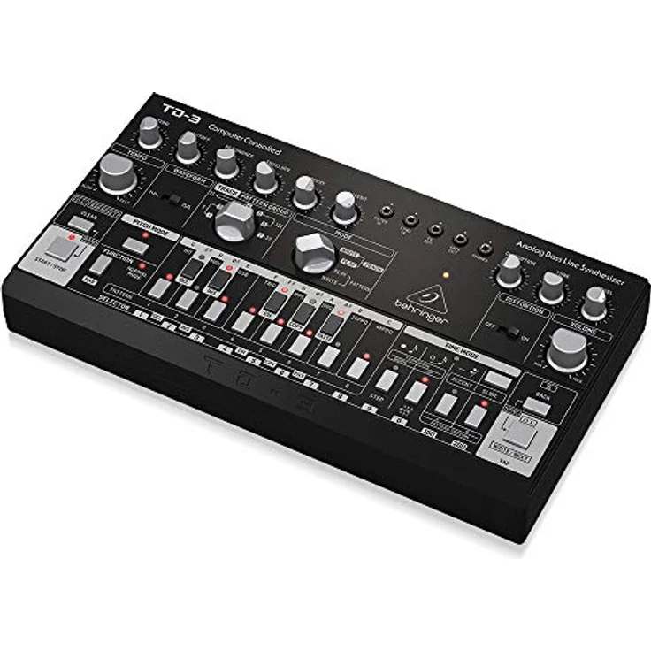 Behringer TD-3 BK, Analog-Synthesizer Clone der Roland TB-303 mit 16-Schritt Stepsequencer und Distortion Effekt, schwarz – Bild 4