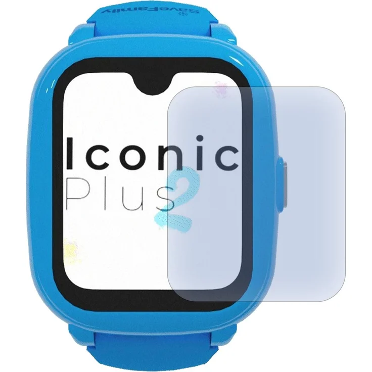 SaveFamily Iconic Plus 2 Kinder Smartwatch 47 mm mit Glass Protector, wasserfest, GPS tracking, rosa