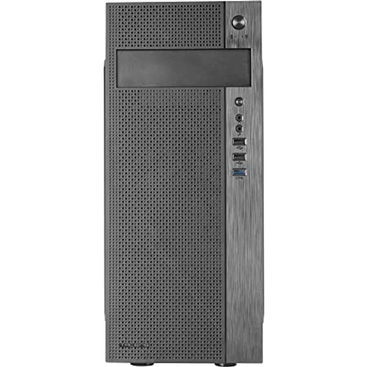 Tacens 2FERROX, ATX Semi-Tower PC Gehäuse aus Stahl, Schwarz, mit 12cm Lüfter, erweiterten Kapazitäten und Frontanschlüssen – Bild 2