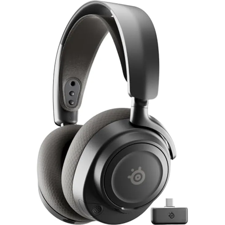 SteelSeries Arctis Nova 7P Wireless Gen 2, Gaming-Headset mit Echtzeit-App-Steuerung, über 50 Std. Akkulaufzeit, 2,4 GHz/Bluetooth, PC, PS5, PS4, Switch 1/2, Mobilgeräte