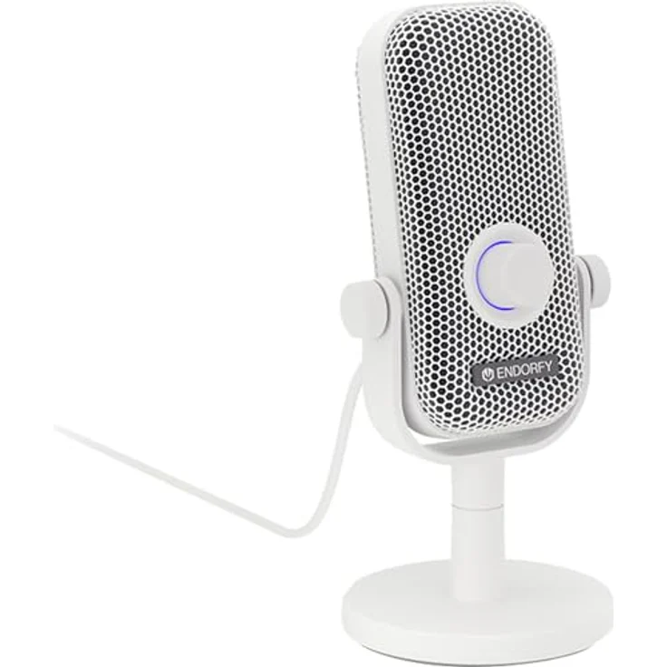 ENDORFY Solum Voice S Onyx White, USB Gaming Mikrofon mit RGB-Beleuchtung und Tap-to-Mute-Button – Bild 1