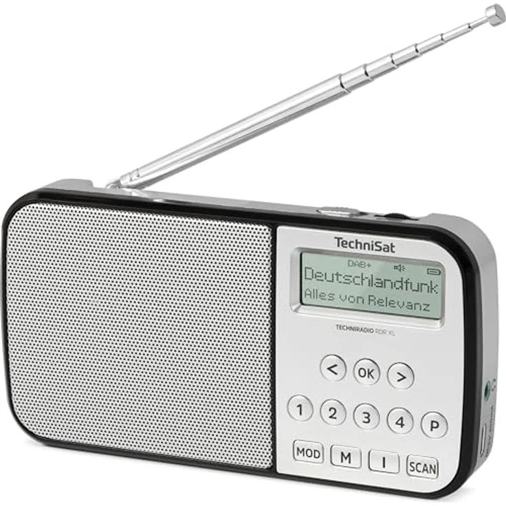TechniSat TechniRadio RDR XL tragbares Radio silber, DAB+/UKW, Bluetooth-Audiostreaming, 6 Stunden Akkulaufzeit – Bild 3