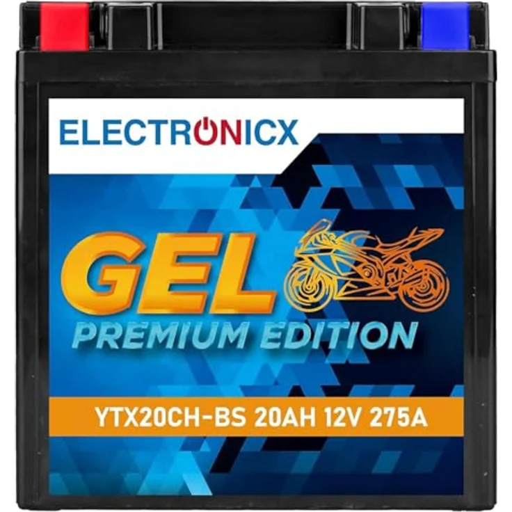 Electronicx Extreme Edition GEL Batterie 20Ah 12V, wartungsfrei, auslaufsicher, vibrationsfest für Motorrad, Roller und ATV – Bild 1