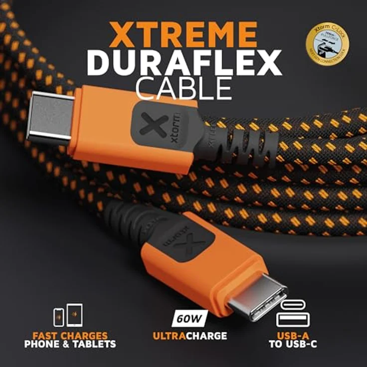 Xtorm Xtreme USB zu USB-C Kabel, 1,5 Meter, extrem robust und flexibles DuraCore Material, TravelProof – Bild 2