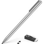 adonit Dash 4 Stylus Eingabestift für iOS/Android [iPad/Android Tablet Stift, Extra Lange Akkulaufzeit, Palm Rejection, Austauschbare dünne Spitze, Kein Bluetooth erforderlich] matt Silber, ADJD4B
