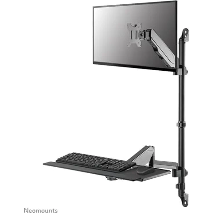 NewStar fpma-d1330d4silver-b Halterung für Flachbildschirm – Langhantelablage für Büro, Neigungswinkel 0 – 180 °, silber – Bild 1