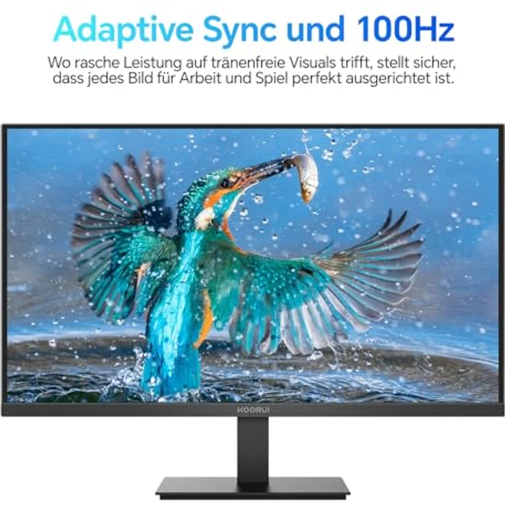 KOORUI E2212F 21.45 Zoll FHD Monitor, 1920 x 1080, 100Hz, Adaptive Sync, Eye Care, -5° bis 15° neigbar, VESA 100 x 100mm – Bild 2