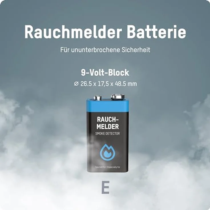 ANSMANN Lithium longlife Rauchmelder 9V Block Batterien - Premium Qualität für höhere Leistung, 9V Batterie ideal für Feuermelder, Bewegungsmelder, Alarmanlagen & Kohlenmonoxid Warnmelder (5 Stück) – Bild 3