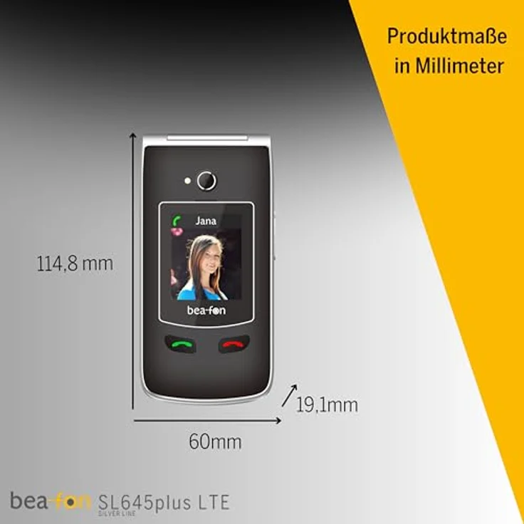 Beafon SL645plus LTE, Klapphandy mit 3 MP Kamera, 2.8" Display, 1000 mAh, Schwarz/Silber, Single SIM – Bild 7