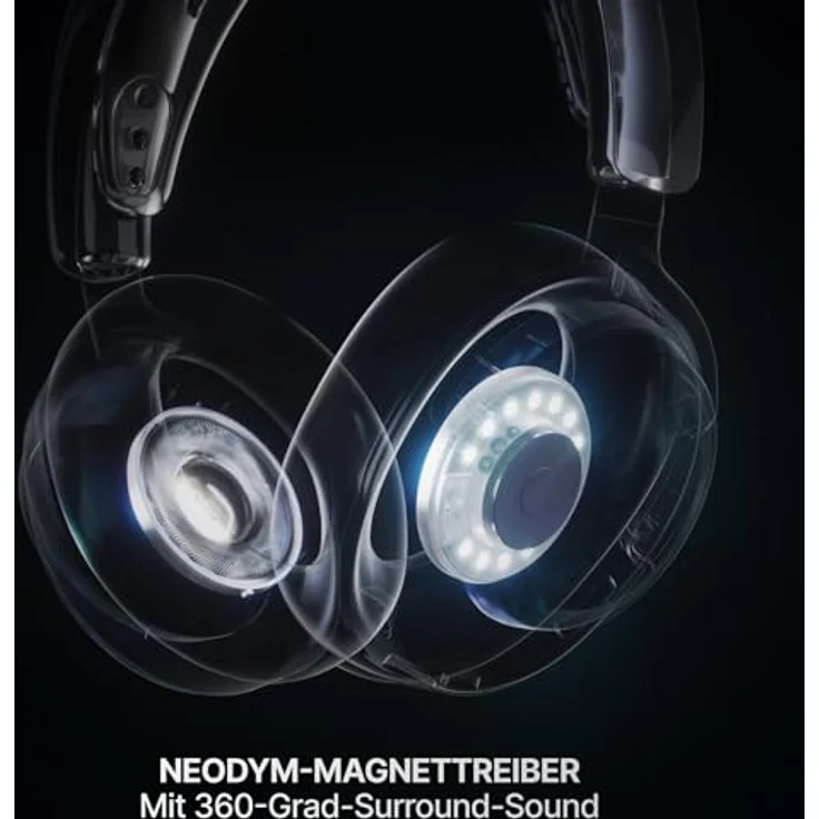 SteelSeries Arctis Nova 7X Gen 2, Kabelloses Gaming Headset mit 40-mm-Treibern, Rauschunterdrückung, Schwarz – Bild 6