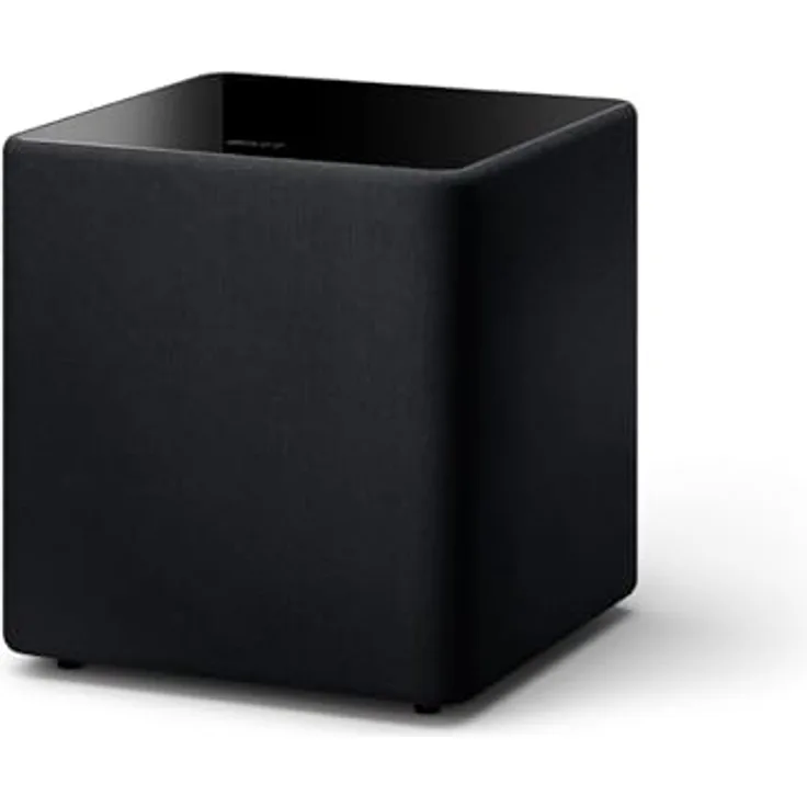KEF Kube 10 MIE Subwoofer, Schwarz | 300 W RMS-Verstärker Klasse D | 25-cm-Basstreiber | iBX Intelligent Bass Extension | Cinch-Buchse | Musik | Heimkino | Gaming