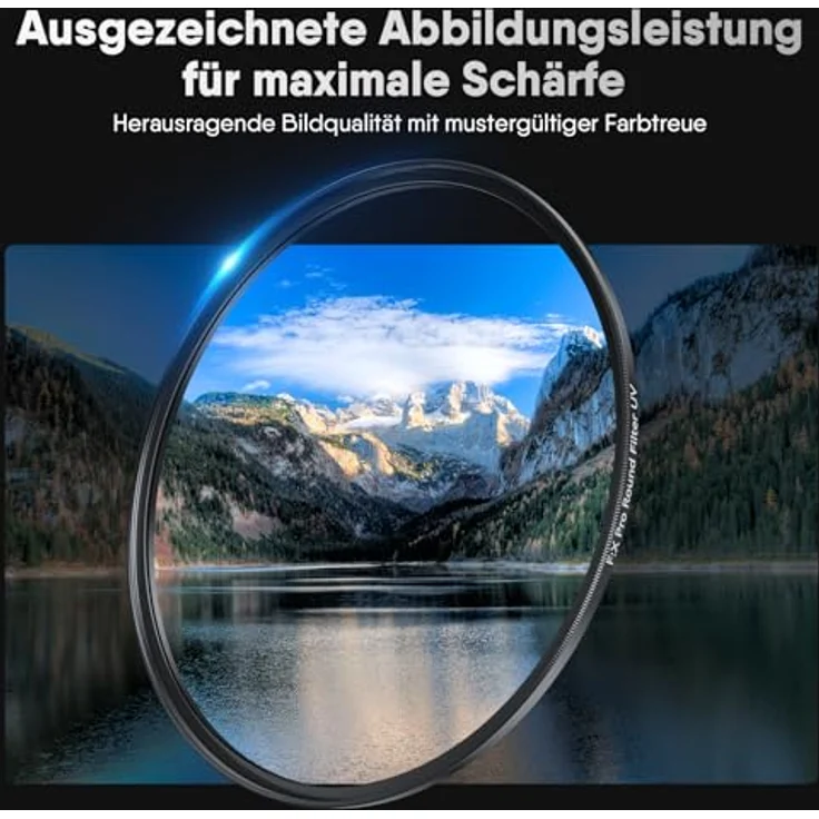 Rollei Extremium Rundfilter UV 62 mm - UV Filter und Schutzfilter mit Titan-Ring aus Gorilla Glas mit spezieller Beschichtung - Größe: 62 mm – Bild 6