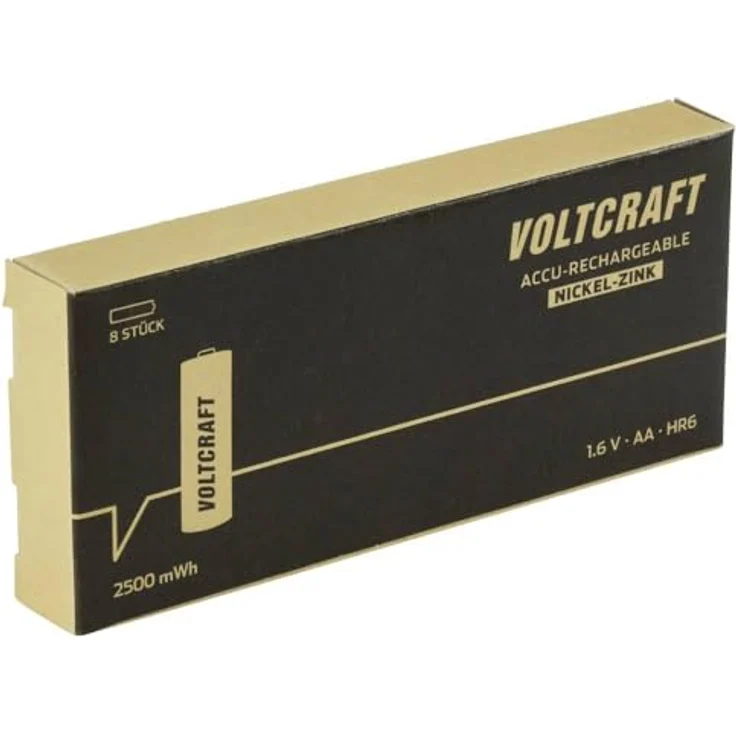 VOLTCRAFT VC-16044355 Mignon (AA) NiZn Akku 1500 mAh 1.6 V, 8er-Set mit hoher Spannung для längere Standzeit – Bild 3