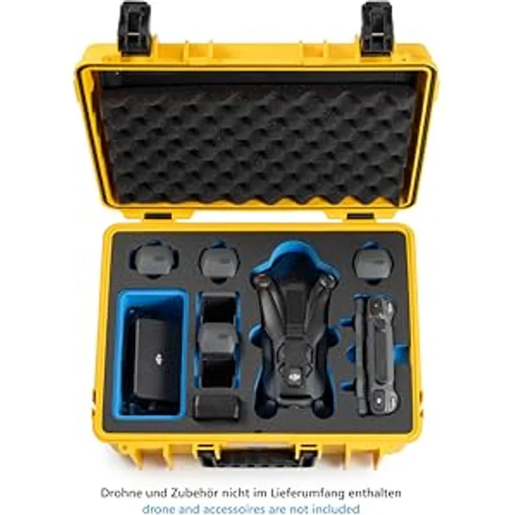 B & W International Transportkoffer für DJI Mavic 4 Pro Fly More Combo, stabil, wasserdicht IP67, temperaturbeständig -30° C bis +80° C, schwarz/blau – Bild 4