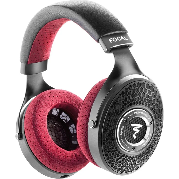 Focal Clear MG Professional Over-Ear-Kopfhörer, Studio-Kopfhörer, schwarz, rot – Bild 1
