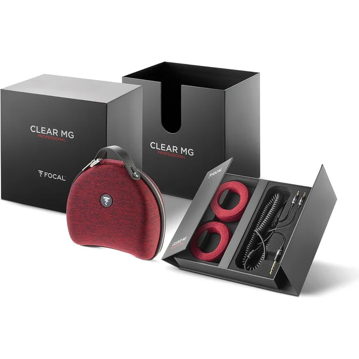 Focal Clear MG Professional Over-Ear-Kopfhörer, Studio-Kopfhörer, schwarz, rot – Bild 6