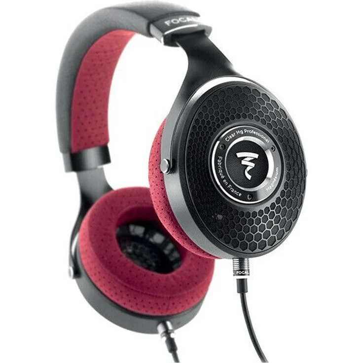 Focal Clear MG Professional Over-Ear-Kopfhörer, Studio-Kopfhörer, schwarz, rot – Bild 2