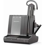 Plantronics DECT-Mono-Headset Savi W8245 konvertibel, mit Basisstation, Überkopfbügel + Nackenbügel und Ohrhaken, SoundGuard und Batterieladefach, Schwarz