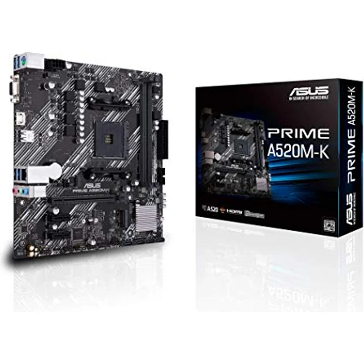 ASUS PRIME A520M-K - micro ATX, AMD A520, Sockel AM4, Dual-channel DDR4-SDRAM (90MB1500-M0EAY0) – Bild 1
