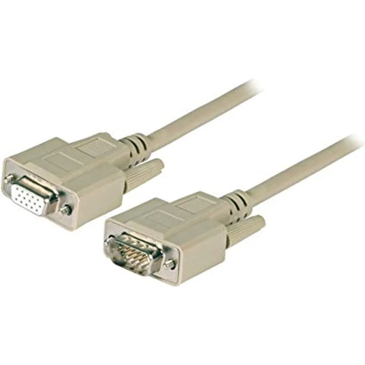 EFB-Elektronik EFB VGA Verlängerungskabel,2x HD-DSub 15,St.-Bu.,3,0m,beige (EK322.3)